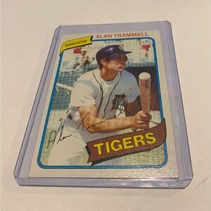 Alan Trammell 1980 Topps Baseball Card # 232 Vintage Collectible Detroit Tigers